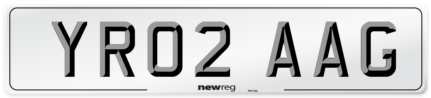 YR02 AAG Number Plate from New Reg